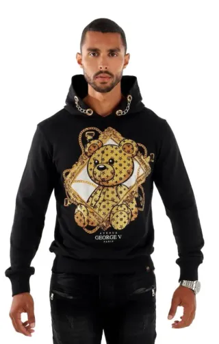 Sudadera George V Paris Negra y Dorado