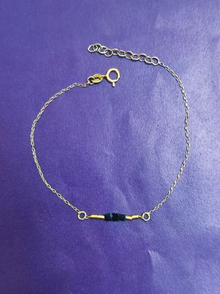 Pulsera vintage de plata de ley dorada