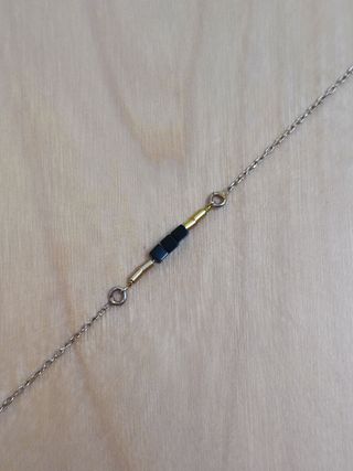 Pulsera vintage de plata de ley dorada