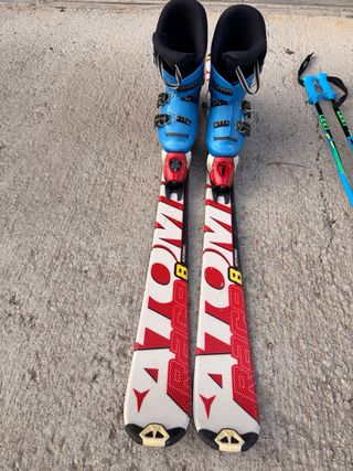 Set di sci, scarponi e bastoncini per bambini (7-12 anni)