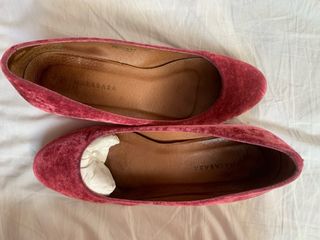 Zapatos Terciopelo Rosado