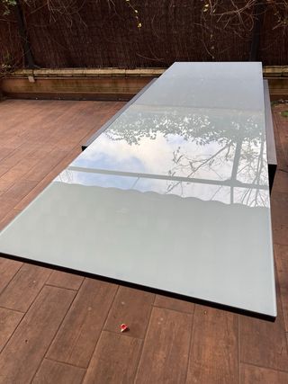 Mesa extensible exterior cristal de 1,35 a 2,70