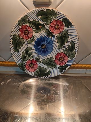 Plato decorativo floral vintage