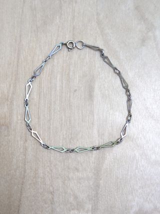 Pulsera de plata de ley vintage