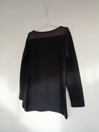 Sudadera negra texturizada M