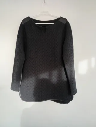 Sudadera negra texturizada M