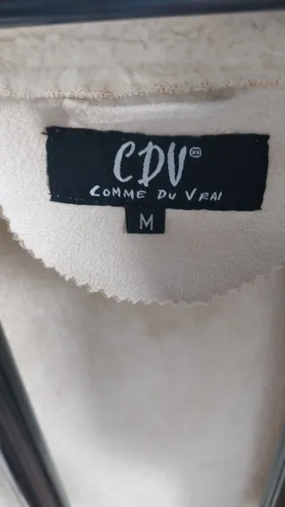 Abrigo beige imitación nobuk pelo interior Talla M