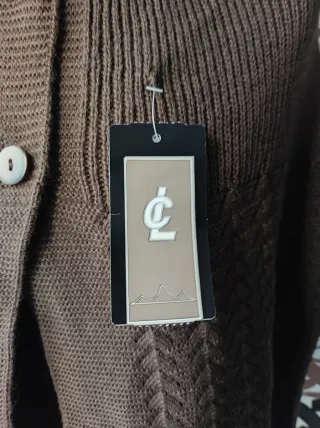 Toquilla/capa marrón tejida talla única