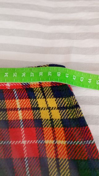 Falda midi escocesa vintage