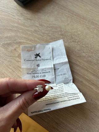 Anillo Tous Oso y Perla de Plata