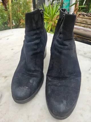 Stivaletti neri tacco largo donna tg 43