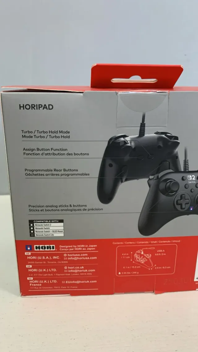 Mando HORIPAD Turbo Negro Nintendo Switch