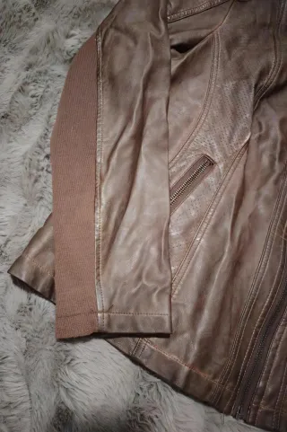 Chaqueta Piel Genuina YK2 Hombre marrón