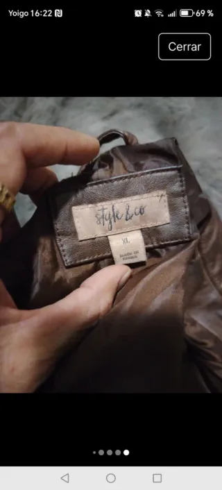 Chaqueta Piel Genuina YK2 Hombre marrón