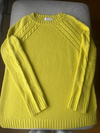 Jersey oversize abrigadito, color lima