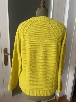 Jersey oversize abrigadito, color lima