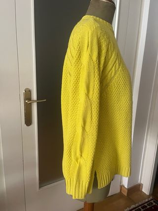 Jersey oversize abrigadito, color lima