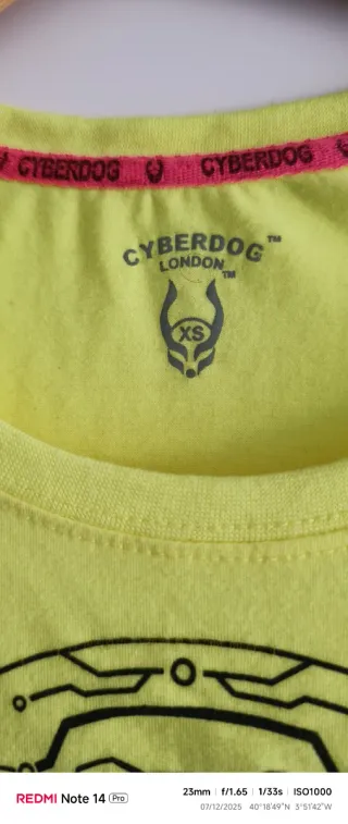 Camiseta Ciberdog niña amarilla XS