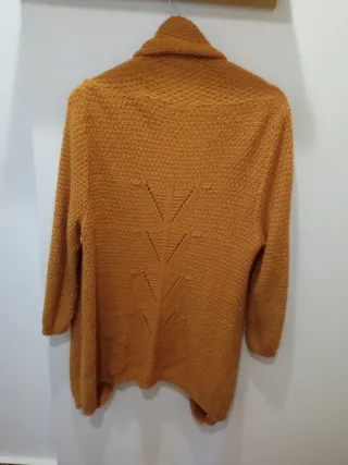 Chaqueta punto ocre talla única