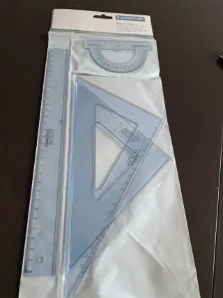 Lote reglas y compás Staedtler y Maped