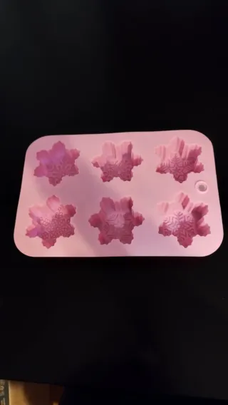 Stampo Silicone Fiocchi Neve Rosa