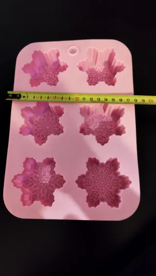 Stampo Silicone Fiocchi Neve Rosa