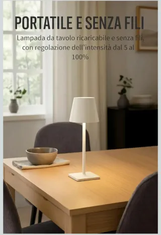 2 Lampade LED da tavolo ricaricabile