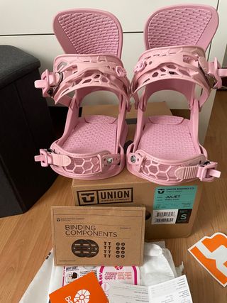 Fijaciones Snowboard Union Juliet Rosa Talla S