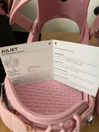 Fijaciones Snowboard Union Juliet Rosa Talla S