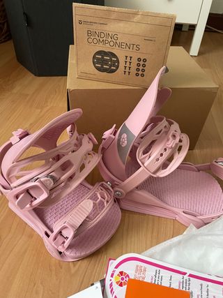 Fijaciones Snowboard Union Juliet Rosa Talla S