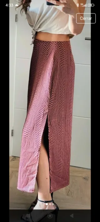 Falda larga estampada