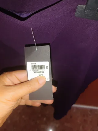 Falda morada volantes