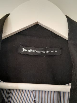 Gabardina Stradivarius Negra