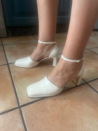Zapatos Pronovias Blancos Tacón Ancho