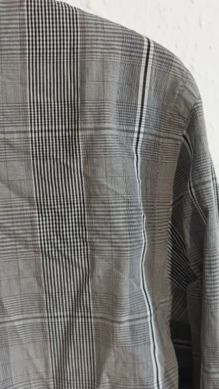 Camisa Zara cuadros gris