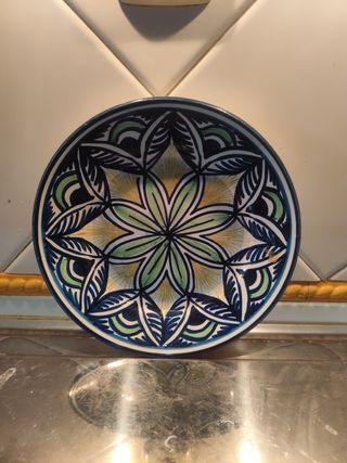 Plato decorativo vintage floral