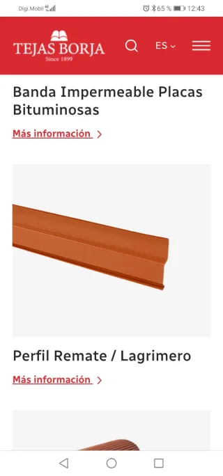 Perfil Aluminio Remate Lagrimeo Borja