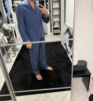 Completo uomo blu lino Conbipel