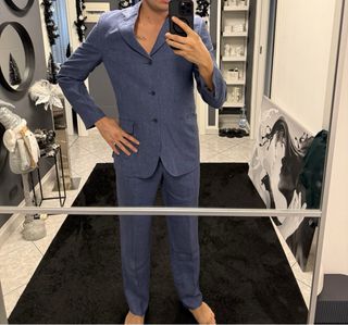 Completo uomo blu lino Conbipel