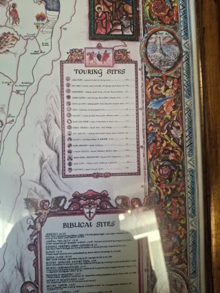 Mapa Antiguo de Israel Vintage