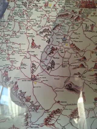 Mapa Antiguo de Israel Vintage