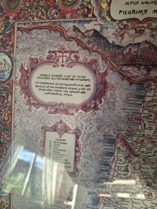 Mapa Antiguo de Israel Vintage