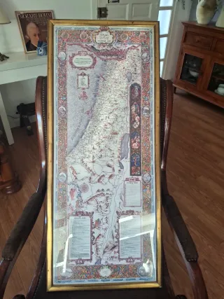 Mapa Antiguo de Israel Vintage