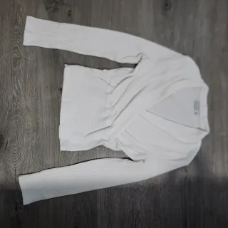 Jersey blanco cruzado manga larga