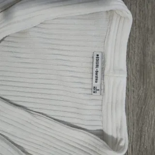 Jersey blanco cruzado manga larga