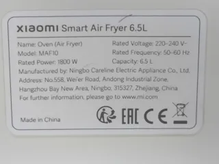 Freidora de aire Xiaomi Smart Air Frier de 6,5 l.