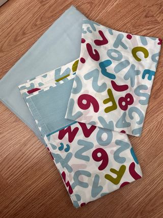 Sábanas infantiles con letras