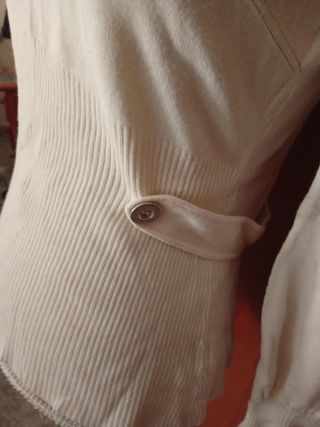 Jersey Cortefiel cuello alto blanco