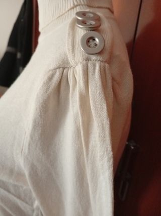 Jersey Cortefiel cuello alto blanco