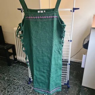 Vestido y delantal medieval azul Talla XL